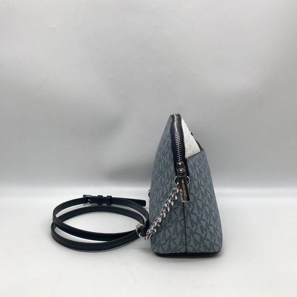 Michael Kors Blue Colorblock Canvas Jet Set Dome Crossbody Bag - Picture 3 of 11